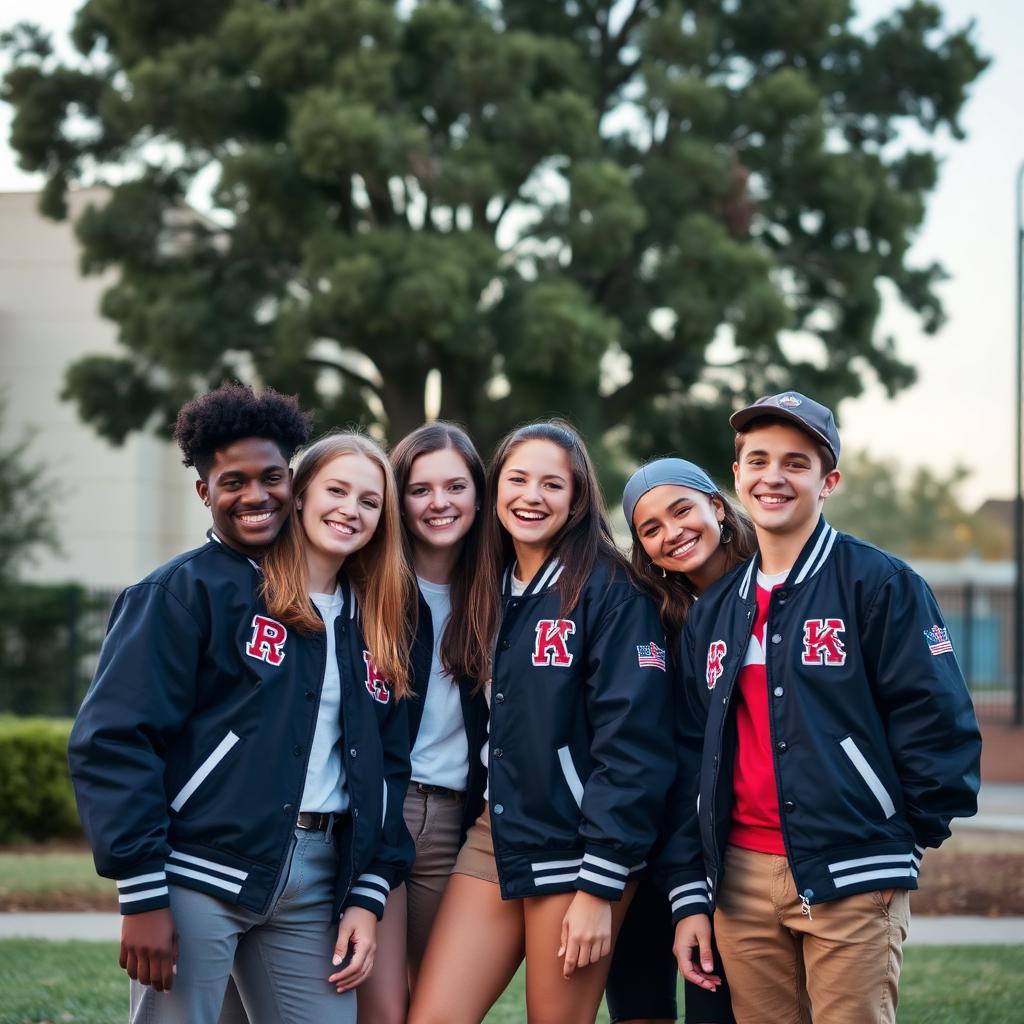 Equipo deportivo con chamarras varsity personalizadas
